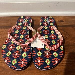 NEW Vera Bradley Flip Flops in Sun Valley Size Medium (7-8) Summer Beach Sandals